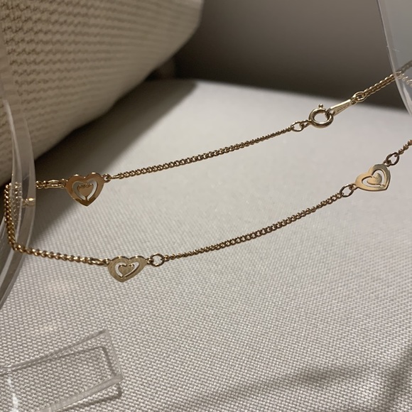 Vintage Avon anklet with heart design - Picture 3 of 5